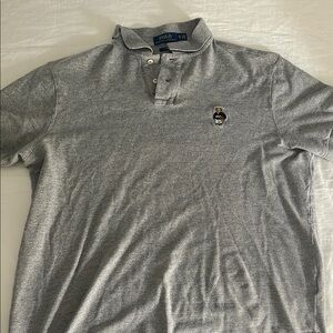 Polo by Ralph Lauren Gray Classic Polo Shirt w Polo Bear preowned XL